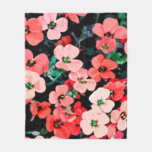 Waterverf rode ventilator fleece deken (Voorkant)