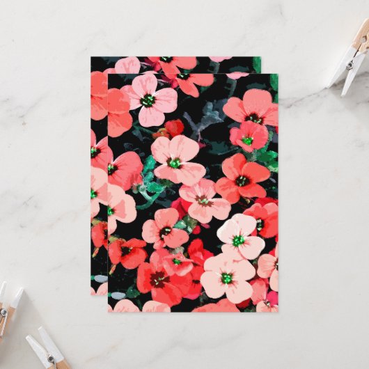 Waterverf rode ventilator kaart (Voorkant / Achterkant in situ)