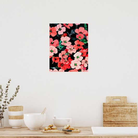 Waterverf rode ventilator poster (Keuken)