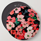 Waterverf rode ventilator ronde button 6,0 cm (Voorkant /achterkant)