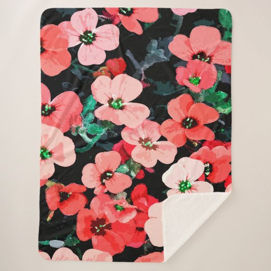 Waterverf rode ventilator sherpa deken (Voorkant)