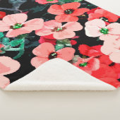 Waterverf rode ventilator sherpa deken (3/4)