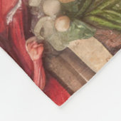 Waterverf Rode Vrachtwagen Kerstmis Motieven Vakan Fleece Deken (Hoek)