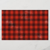 Waterverf rode vrachtwagen Plaid kerstvakantie Briefpapier (Achterkant)