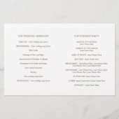 Waterverf rode waratah trouwprogramma (Achterkant)