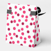 Waterverf rode waterverf polka dot patroon bedankdoosjes (Achterkant)