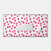 Waterverf rode waterverf polka dot patroon bureaumat (Keyboard & Muis)