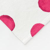 Waterverf rode waterverf polka dot patroon fleece deken (Hoek)