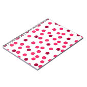 Waterverf rode waterverf polka dot patroon notitieboek (Linkerzijde)