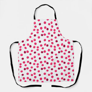 Waterverf rode waterverf polka dot patroon schort