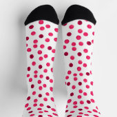 Waterverf rode waterverf polka dot patroon sokken (Top)