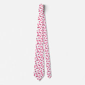 Waterverf rode waterverf polka dot patroon stropdas (Voorkant)