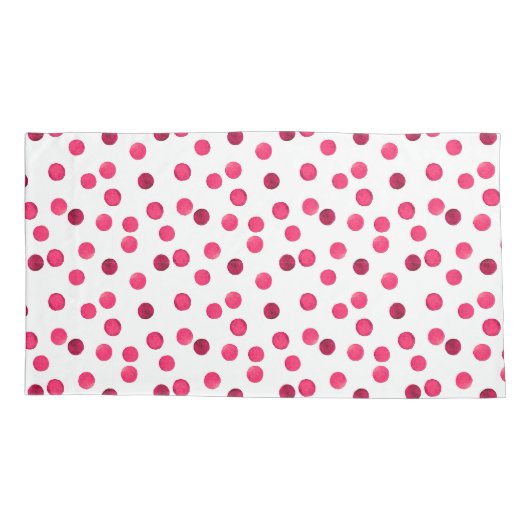Waterverf rode waterverf polkadotpatroon kussensloop (Achterkant)