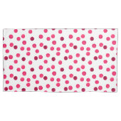 Waterverf rode waterverf polkadotpatroon kussensloop (Voorkant)