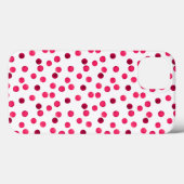 Waterverf  rode waterverf stippenpatroon Case-Mate iPhone case (Achterkant (horizontaal))
