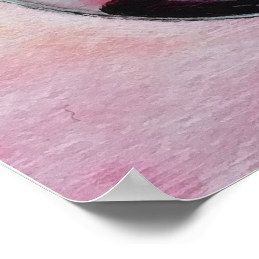 Waterverf rode wijn Poster  Schilder Keuken (Hoek)