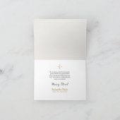 Waterverf Rode Wildbloemen Orthodoxe Begrafenis Bedankkaart (Binnen)