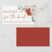 Waterverf Rode Winter Kerstmis Panty Raffle Game Informatiekaartje (Voorkant / Achterkant)