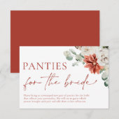 Waterverf Rode Winter Kerstmis Vakantie Panty Game Informatiekaartje (Voorkant / Achterkant)