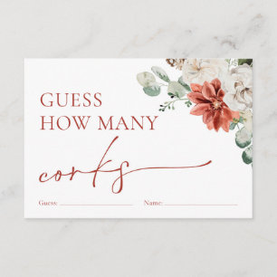 Waterverf rode winter raden hoeveel kurken spel informatiekaartje