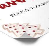 Waterverf Rode Winter Schattige Kerstmis gunsten t Poster (Hoek)