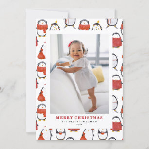 Waterverf rode winterbes foto vrolijk kerstfeest feestdagenkaart