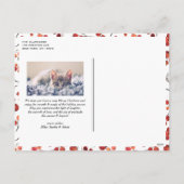 Waterverf rode winterbes kerstfoto feestdagenkaart (Achterkant)