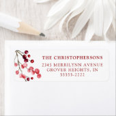 Waterverf Rode Winterbessen Etiket (Insitu)