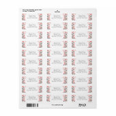 Waterverf Rode Winterbessen Kerstvakantie Etiket (Full Sheet)
