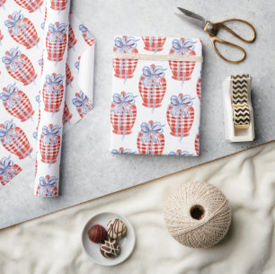Waterverf rode witte en blauwe patriottische gembe cadeaupapier