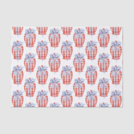 Waterverf rode witte en blauwe patriottische gembe tissuepapier