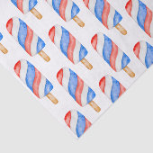 Waterverf Rode Witte en Blauwe Patriottische Popul Tissuepapier (Detail)