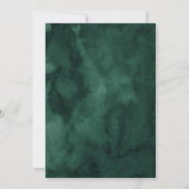 Waterverf Rode & Witte Rozen Bloemen Lijst bruilof Kaart (Achterkant)