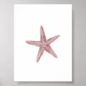 Waterverf rode zeesterren  print (Voorkant)