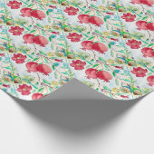 Waterverf rode zomertropische vruchten cadeaupapier (Hoek)