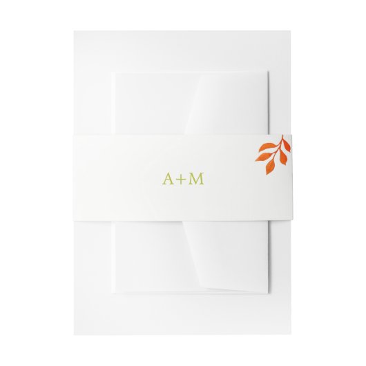 Waterverf roest bladeren en bessen vallen bruiloft uitnodigingen wikkel (Voorkant Voorbeeld)