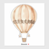  Waterverf Roest en Crème Hete Luchtballon Sticker (Vel)