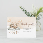 Waterverf roestige kleuren wolk negen genderneutra bedankkaart (Staand voorkant)