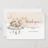 Waterverf roestige kleuren wolk negen genderneutra bedankkaart (Voorkant)