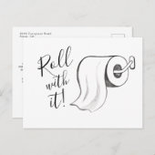 Waterverf Rol met het Uitgestelde Briefkaart (Voorkant / Achterkant)