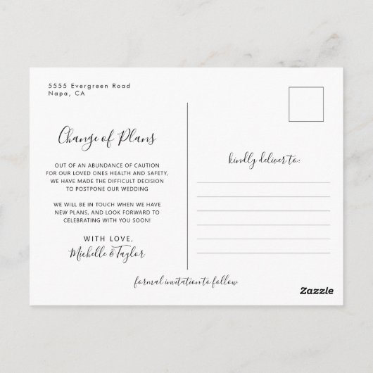 Waterverf Rol met het Uitgestelde Briefkaart (Achterkant)