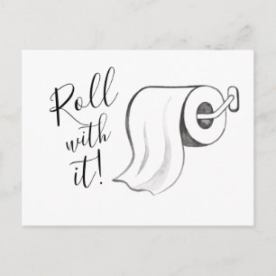 Waterverf Rol met het Uitgestelde Briefkaart