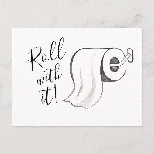 Waterverf Rol met het Uitgestelde Briefkaart (Voorkant)