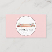 Waterverf Rollenbankroze visitekaartje (Voorkant)