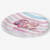 Waterverf Roller Blade Verjaardag gepersonaliseerd Papieren Bordje (Gekanteld)