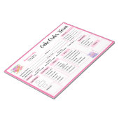 Waterverf Rolling Pin Rozen Cake Bestelformulier Notitieblok (Schuin)