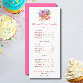 Waterverf Rolling Pin Rozen Cupcake Prijs Menu