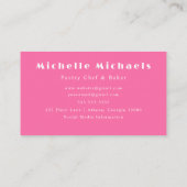 Waterverf Rolling Pin Rozen Pastry Chef Baker Visitekaartje (Achterkant)