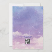 Waterverf Roman Moonlight bruiloft Bewaar de datum Kaart (Achterkant)