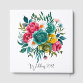 Waterverf Romance bruiloft Gastenboek (Achterkant)